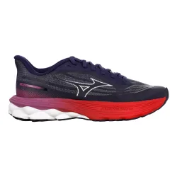 Mizuno Wave Skyrise 7  Neutralschuh Damen - dunkelblau, rot