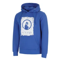 Quiet Please Crush Scraped Hoody Herren-blau, weiß