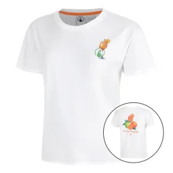 Quiet Please Joy Off Court Essentials T-Shirt Damen-weiß, grün
