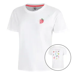 Quiet Please Crush Court Essentials T-Shirt Damen-weiß, weiß