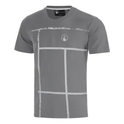 Quiet Please Crush Court T-Shirt Herren-dunkelgrau, hellgrau