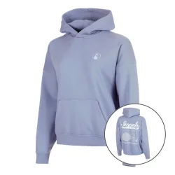 Quiet Please Confidence Oversize Hoody Damen - blau