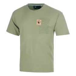 Quiet Please Thoughts Patch Loose Fit T-Shirt Herren - khaki