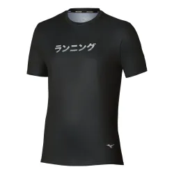 Mizuno Core Graphic Laufshirt Herren - schwarz