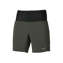Mizuno Multi Pocket 2in1 Laufshorts Herren - dunkelgrün