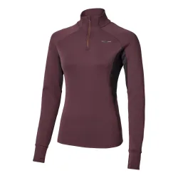 Mizuno Active Warmalite Half Zip Laufshirt Damen - dunkelrot