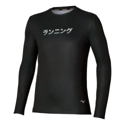 Mizuno Core Graphic Laufshirt Herren - schwarz