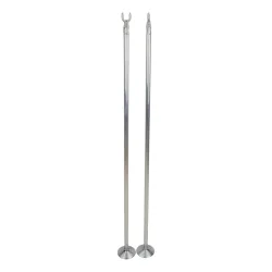 Tegra Single - Stangen Im Doppelpack, Aluminium Silber
