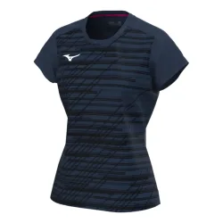 Mizuno Chiba T-Shirt Damen - Dunkelblau