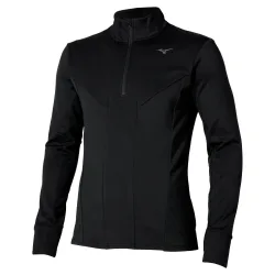Mizuno Active Warmalite Half Zip Laufshirt Herren-Schwarz