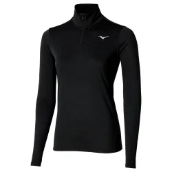 Mizuno Core Impulse Half Zip  Laufshirt Damen - schwarz