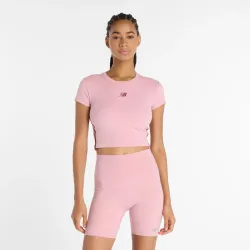 New Balance Harmony Fitted T - Shirt Damen Pink