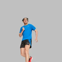 Puma Run 5in Shorts Herren - Schwarz, Blau