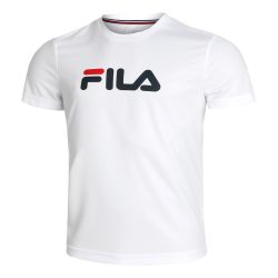 Fila Logo T - Shirt Herren Weiß, Dunkelblau