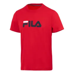 Fila Logo T - Shirt Herren Rot, Dunkelblau