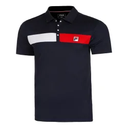 Fila Jayden Polo Herren - Dunkelblau, Rot