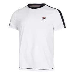 Fila Elias T - Shirt Herren Weiß, Dunkelblau