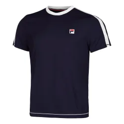 Fila Elias T - Shirt Herren Dunkelblau, Weiß