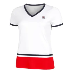 Fila Elisabeth T - Shirt Damen Weiß, Rot