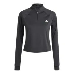 adidas Essentials 1/4 Zip Longsleeve Damen - Schwarz