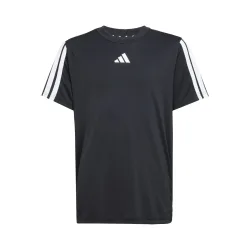 adidas Training Essentials 3 Stripes T - Shirt Kinder Schwarz, Weiß