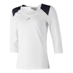 HEAD Club Longsleeve Damen - Weiß, Blau