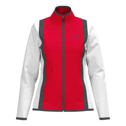 HEAD Club 25 Jacket Women Trainingsjacke Damen - Rot, Weiß
