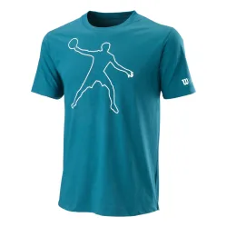 Wilson Bela Tech II T - Shirt Herren Blau, Weiß