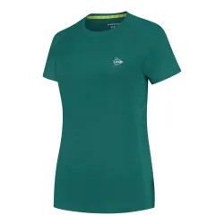 Dunlop Club Crew T-Shirt Damen-Dunkelgrün