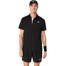 ASICS Court Polo Herren - schwarz