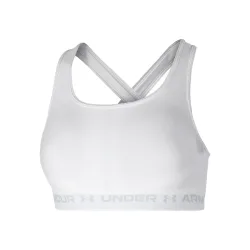 Under armour, Under Armour Crossback Mid Sport - BH Damen Weiß, Grau