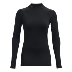 Under Armour Coldgear Authentics Mockneck Longsleeve Damen - Schwarz