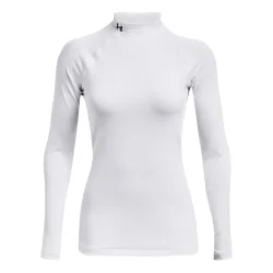 Under Armour Coldgear Authentics Mockneck Longsleeve Damen - Weiß