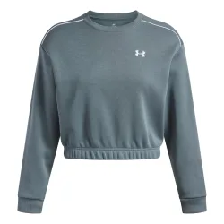 Under Armour Rival Fleece Piped Crew Sweatshirt Damen-blaugrau