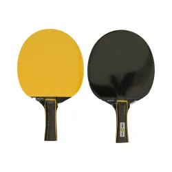 Tennis - Point Tischtennis Set Plus Tasche, 3x Bälle Schwarz, Gelb