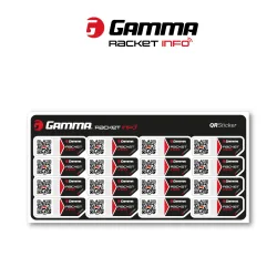 Gamma Racket Info Besaitungsaufkleber 16er Pack - Schwarz