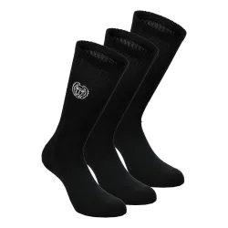 BIDI BADU Don Carlito Crew Move Tennissocken 3er Pack - Schwarz, Weiß