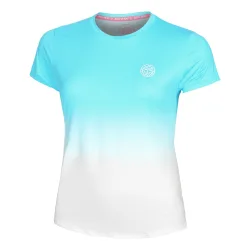 BIDI BADU Crew Gradiant T - Shirt Damen Türkis, Weiß