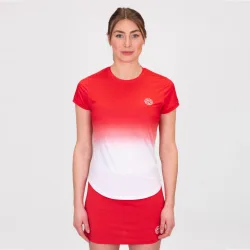 BIDI BADU Crew Gradiant T - Shirt Damen Rot, Weiß