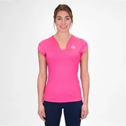 BIDI BADU Crew V-Neck T-Shirt Damen - Pink