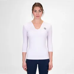BIDI BADU Crew V - Neck Longsleeve Damen Weiß