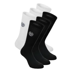 BIDI BADU Don Carlito XXL Crew Move Sportsocken 6er Pack-Schwarz,Weiß