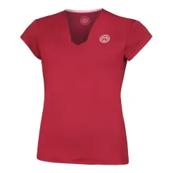BIDI BADU Bubble V - Neck T Shirt Damen Rot