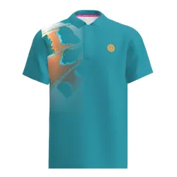BIDI BADU Melbourne 2025 Polo Herren - Petrol, Orange