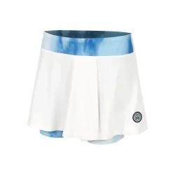 BIDI BADU Watercolour Printed Wavy Rock Damen-Weiß,Blau