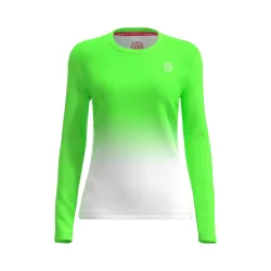 BIDI BADU Crew Gradiant Longsleeve Mädchen - Neongrün, Weiß