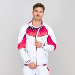 BIDI BADU Jabu Tech Trainingsjacke Herren-Rot,Weiß