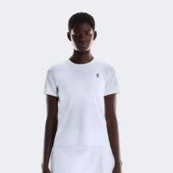 On Court T - Shirt Damen Weiß, Mehrfarbig
