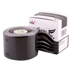 NASARA Kinesiologie Tape 5 cmx5 m schwarz 1 St Pflaster