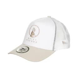Quiet Please New Era Trucker Cap - Weiß, Beige